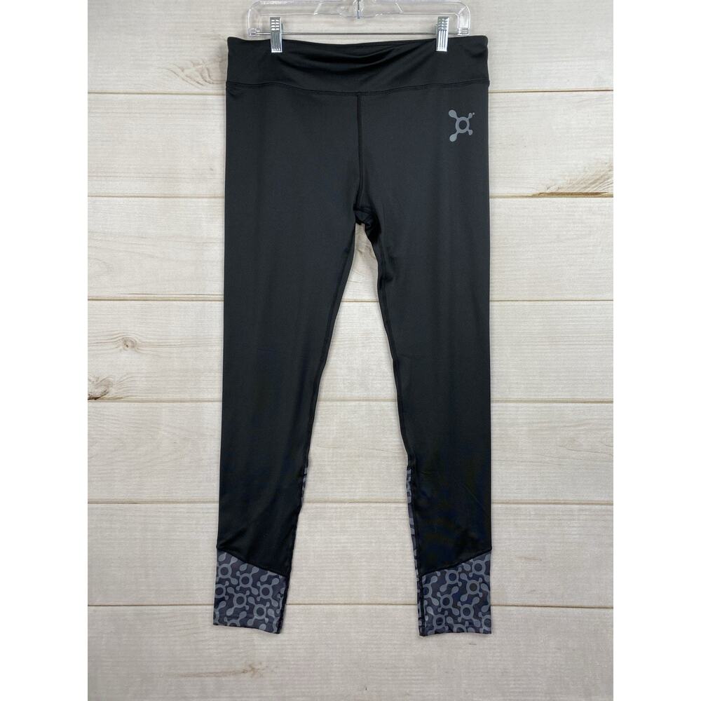 Orangetheory Fitness Leggings Womens XL Black Printed Pull On Workout Skinny